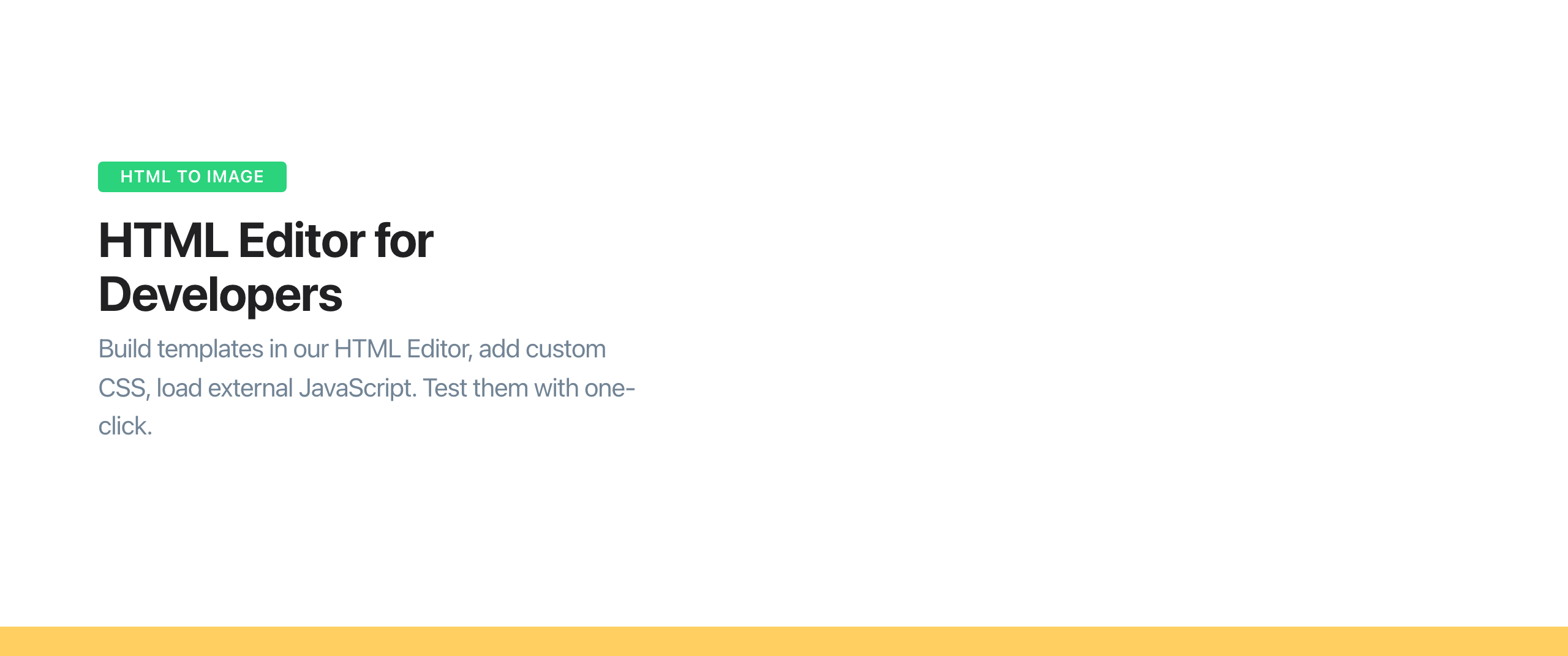 RenderForm HTML Editor for Developers: build templates in an HTML editor, add custom CSS, load external JavaScript, and test them with one click