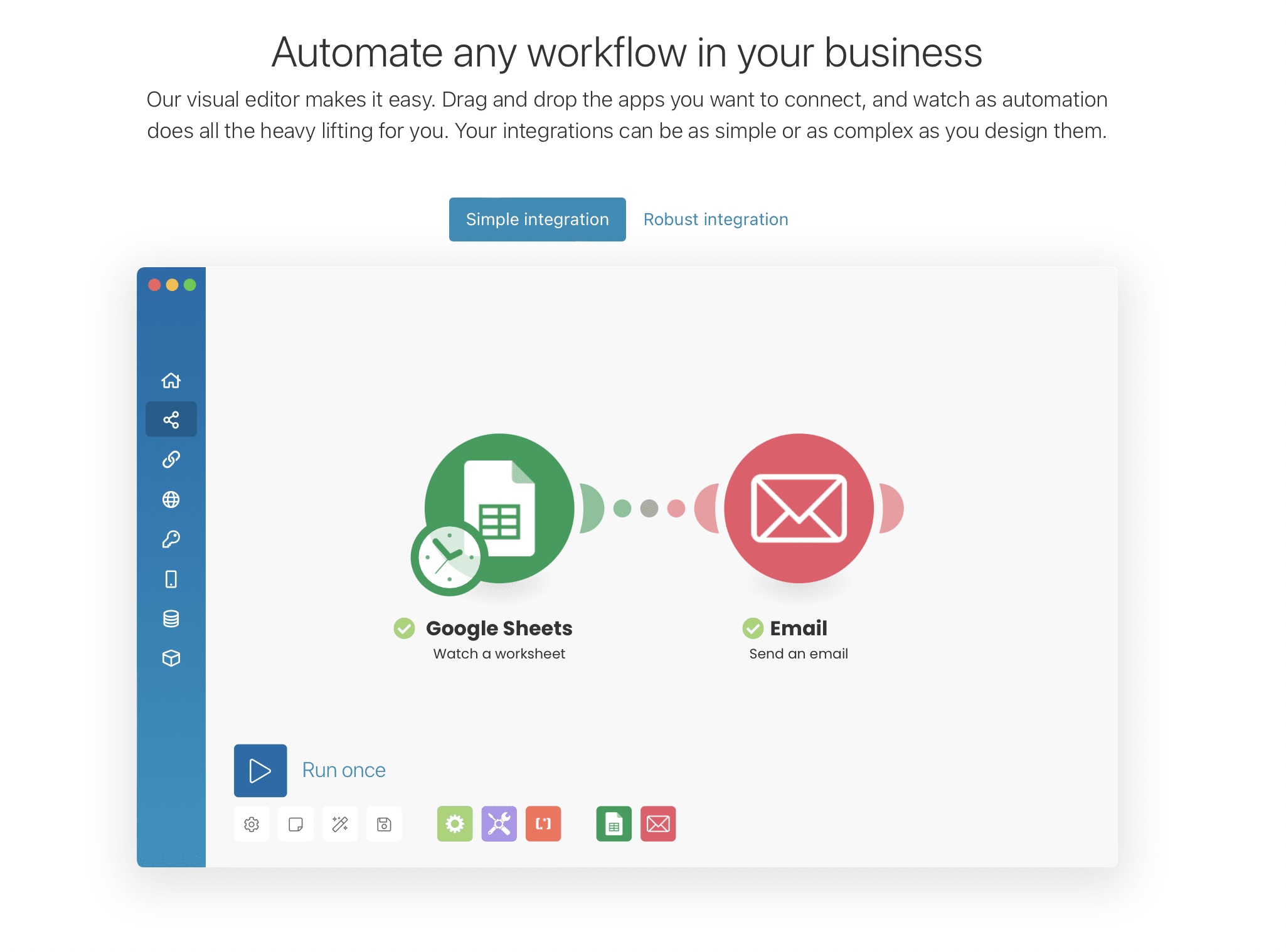 Integromat interface