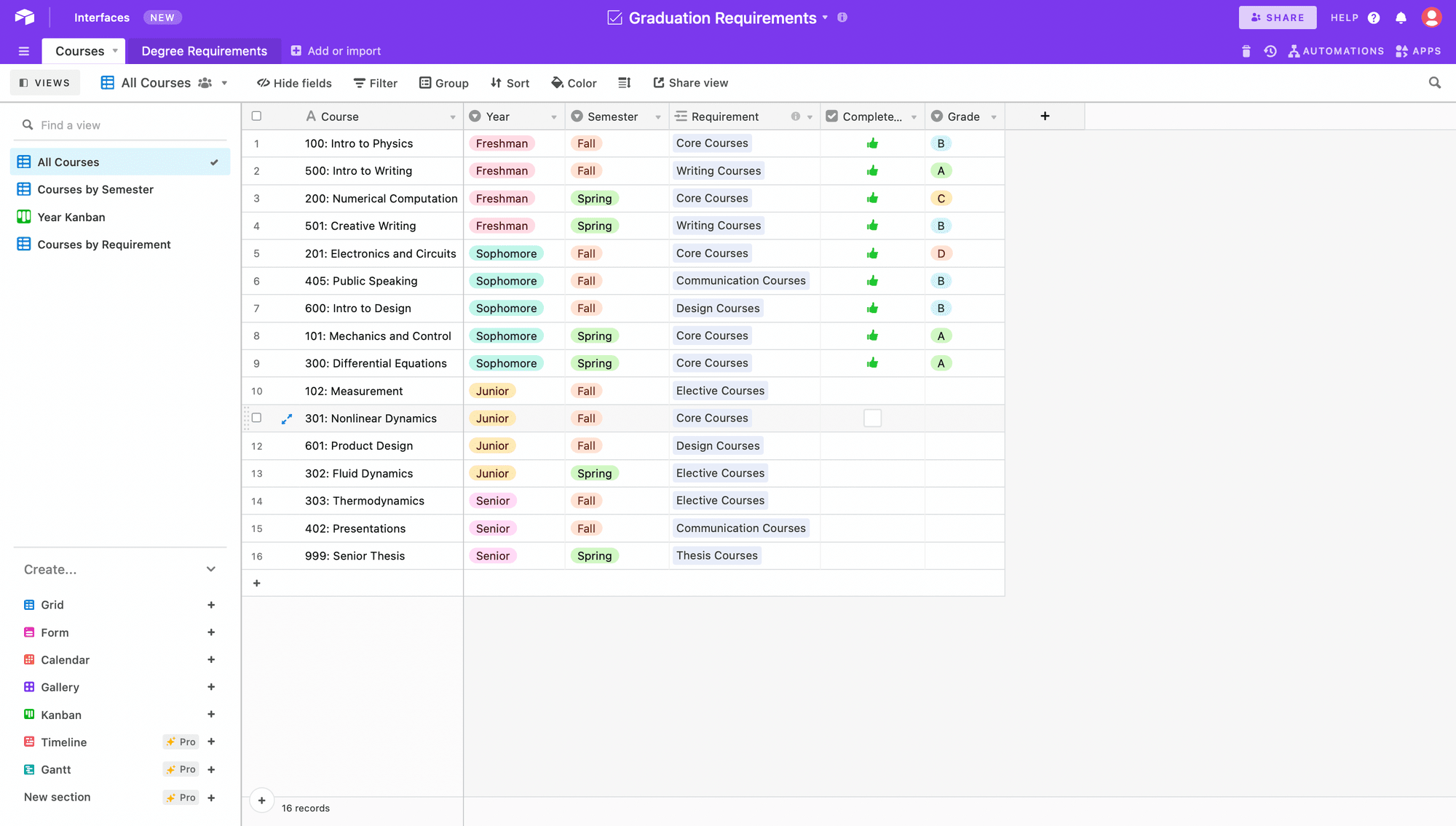 Airtable No-Code app Screenshot