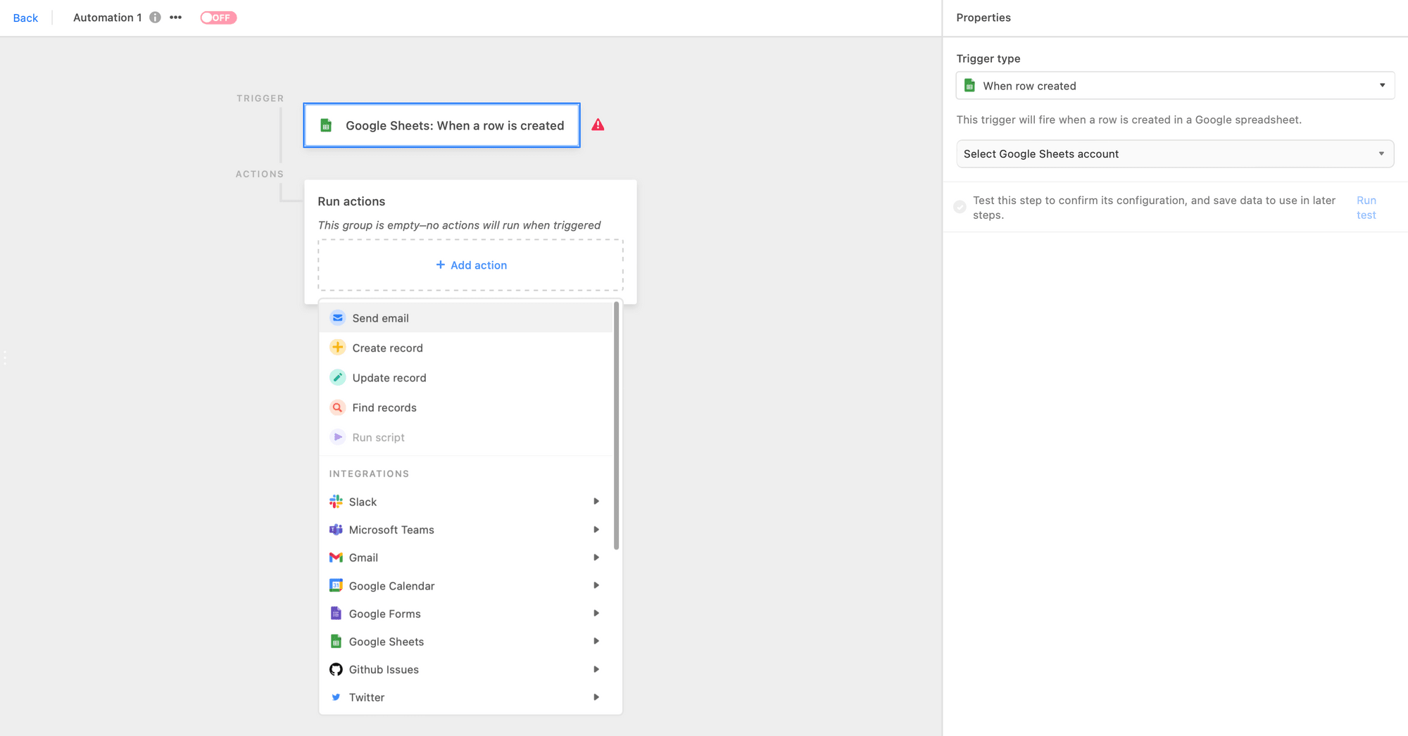 Airtable interface gif