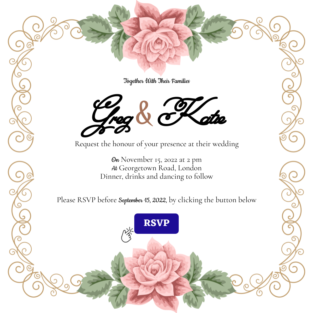 Bannerbear Wedding invitation template