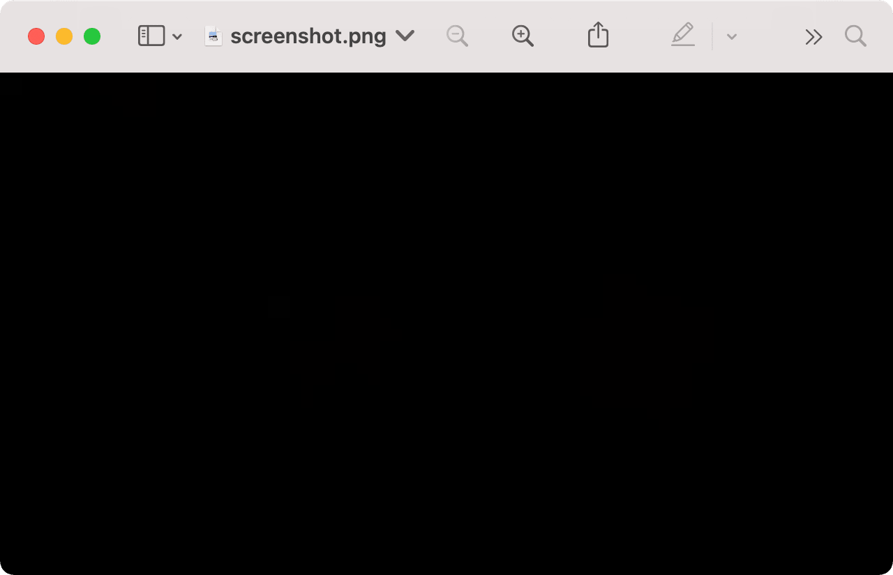 screenshot of a blank screen