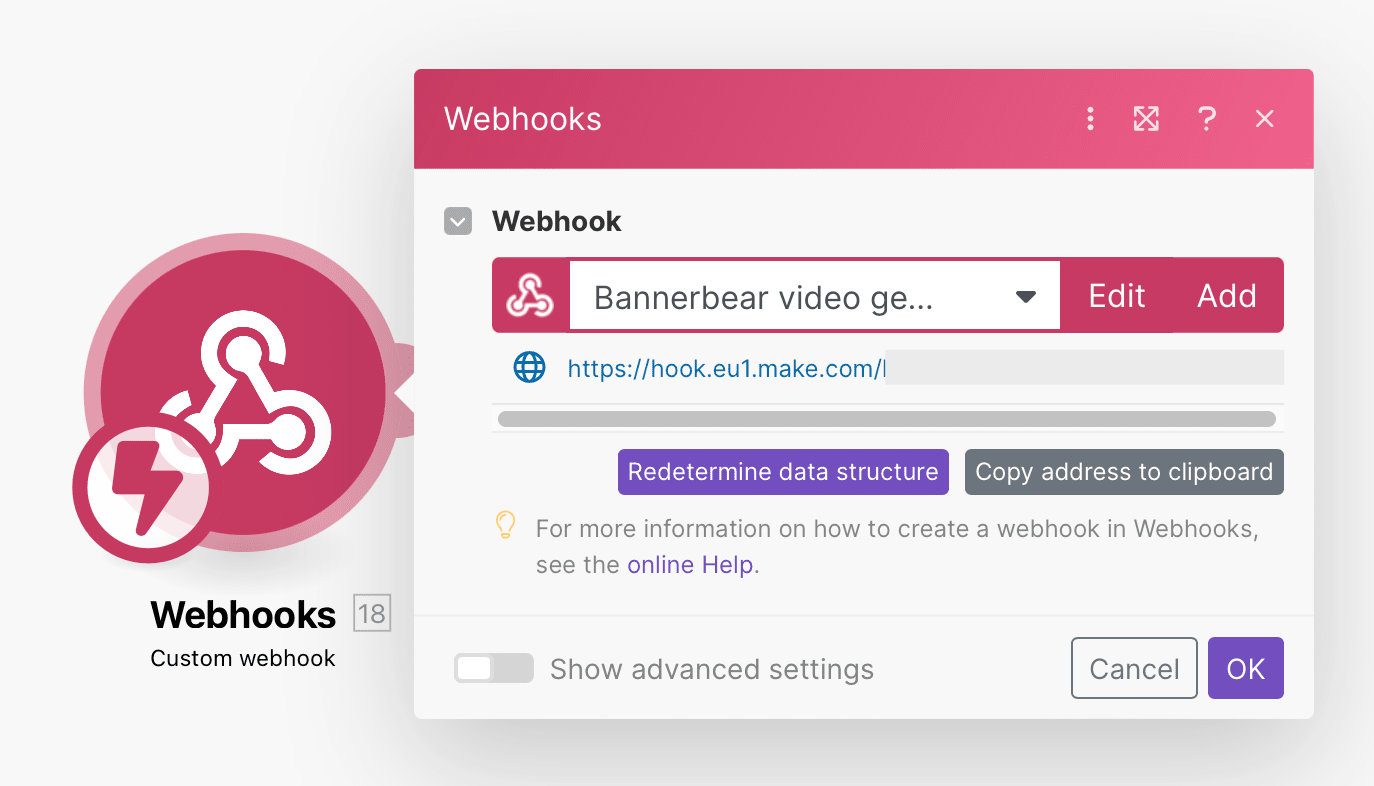 Is there a way to get a preview image of a link for webhooks