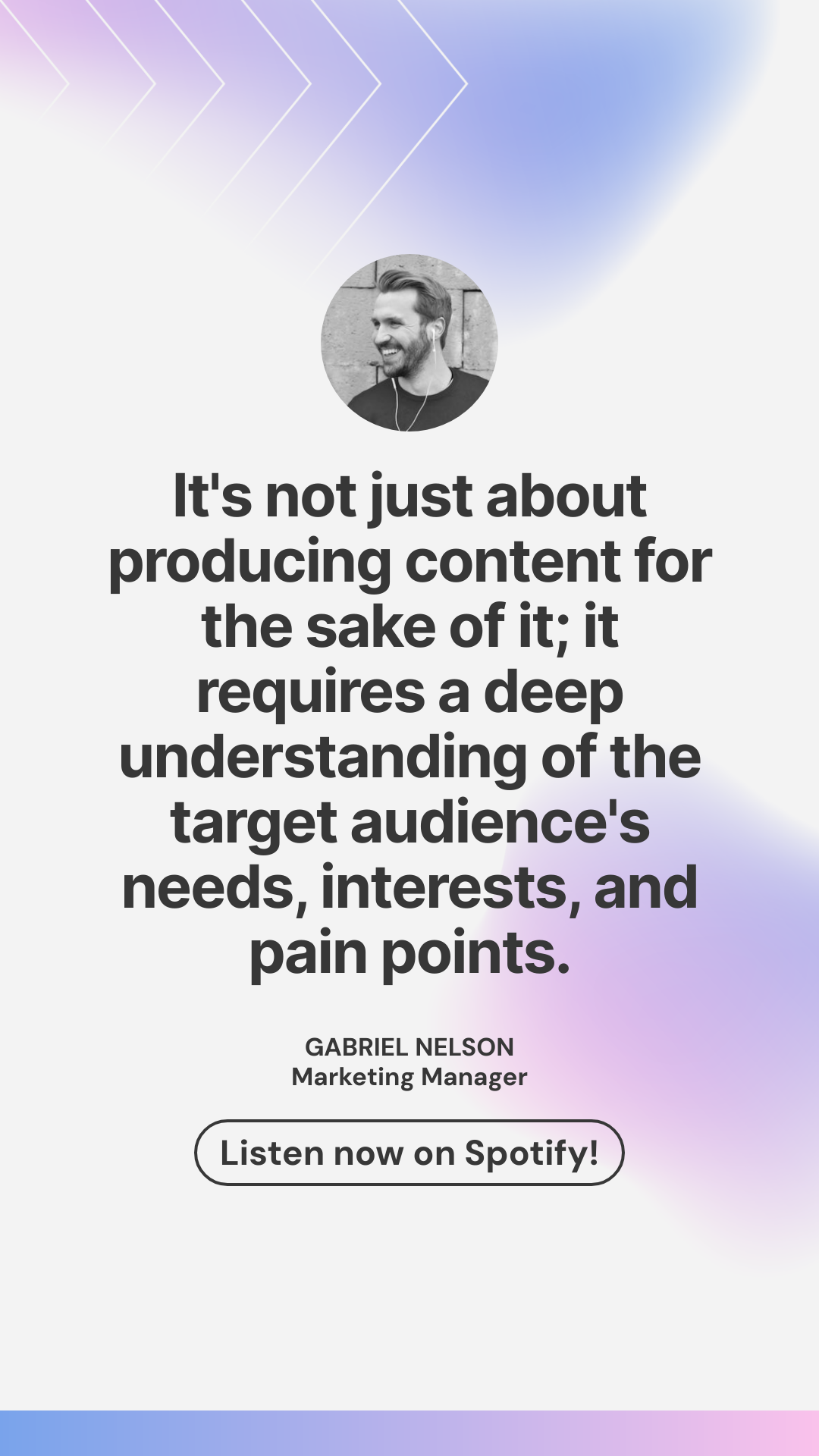 Bannerbear Blue Purple Gradient Podcast Quote Instagram Story template