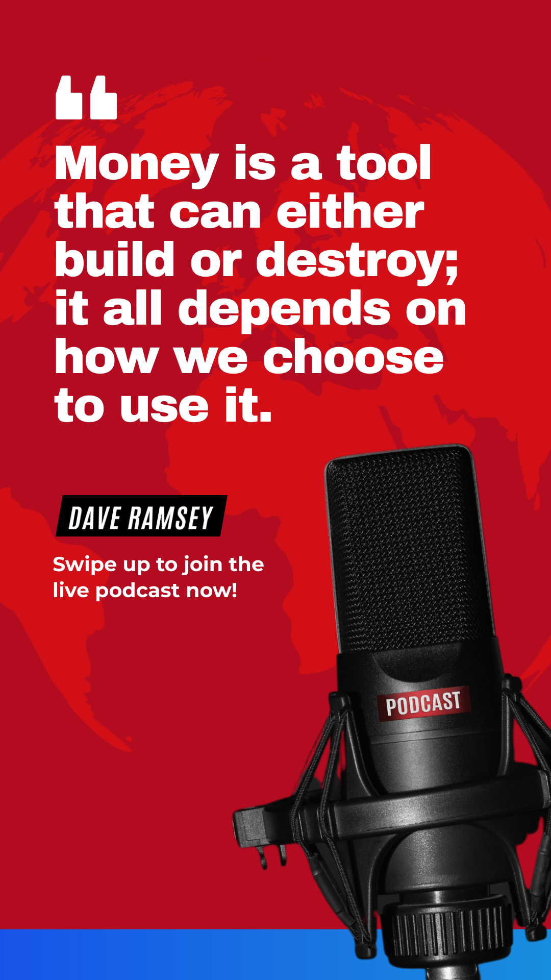 Bannerbear Red Blue News Podcast Quote Instagram Story template