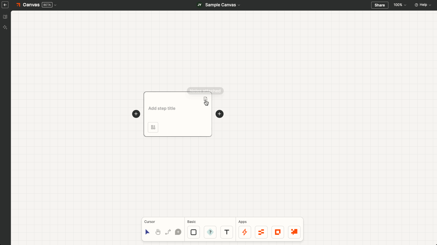 GIF of Zapier Canvas editor step details
