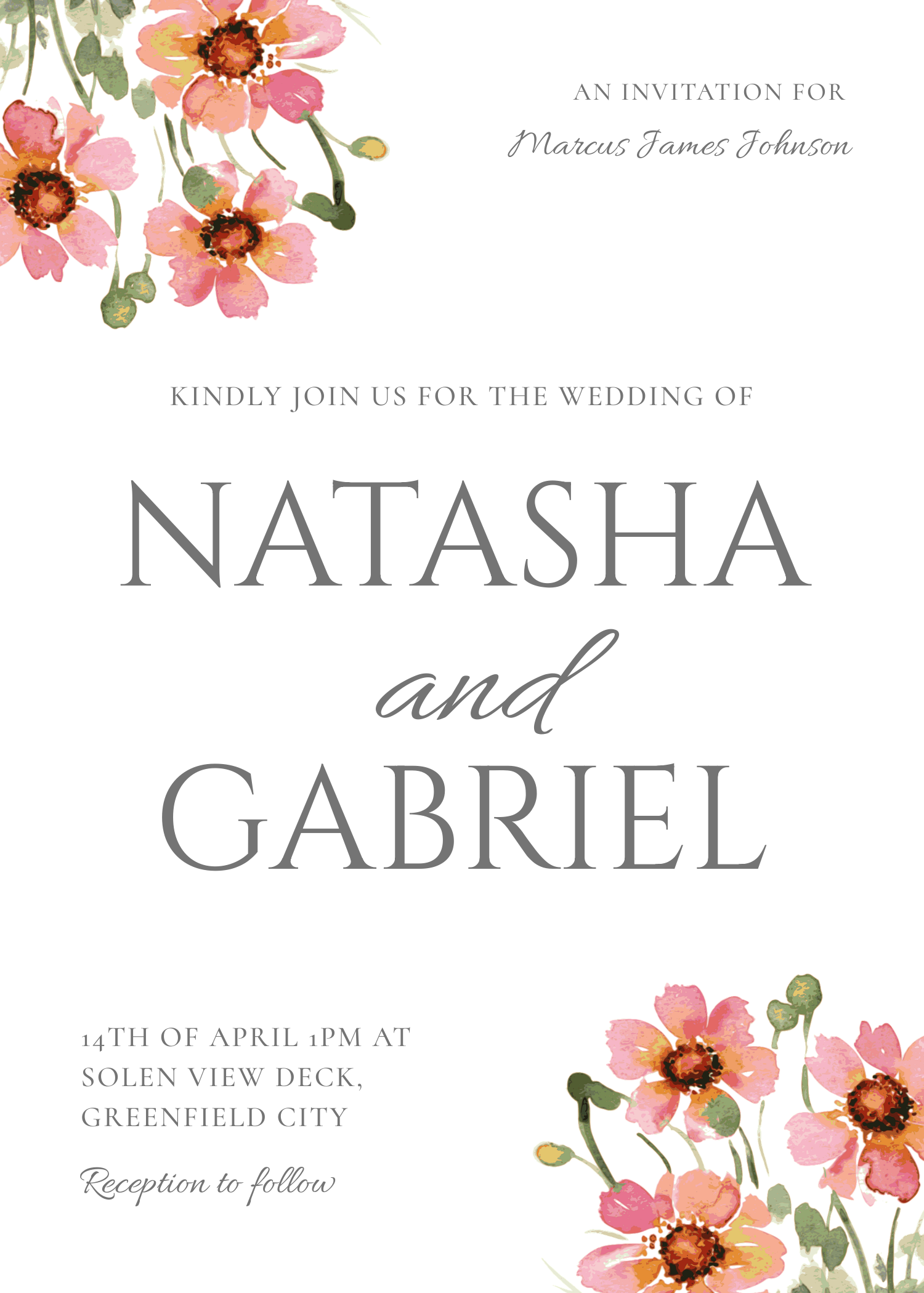 Bannerbear Floral Watercolor template