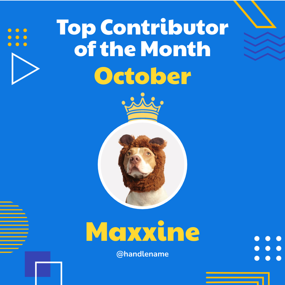 Bannerbear Discord Cert - Top Contributor of the Month template