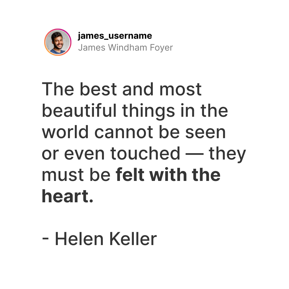 Bannerbear White Simple Instagram Quote Square template