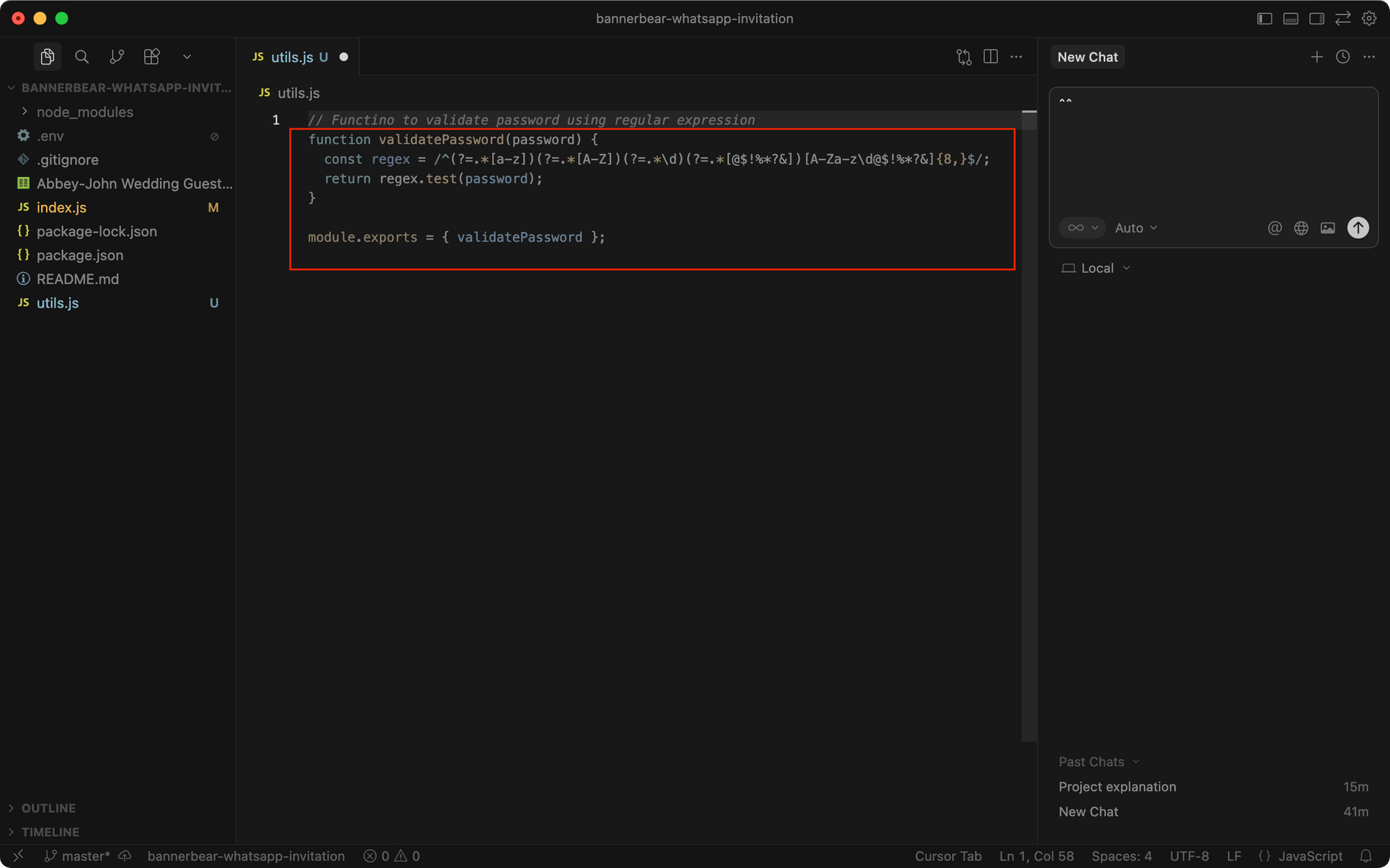 a screenshot showing the gray "ghost text" that appears in Cursor when typing