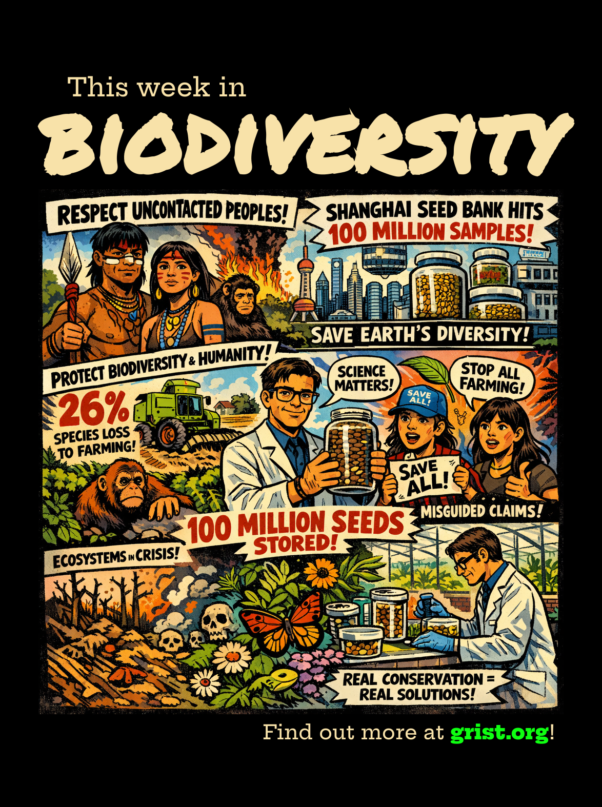 Biodiversity graphic with plaintext link generated with Bannerbear