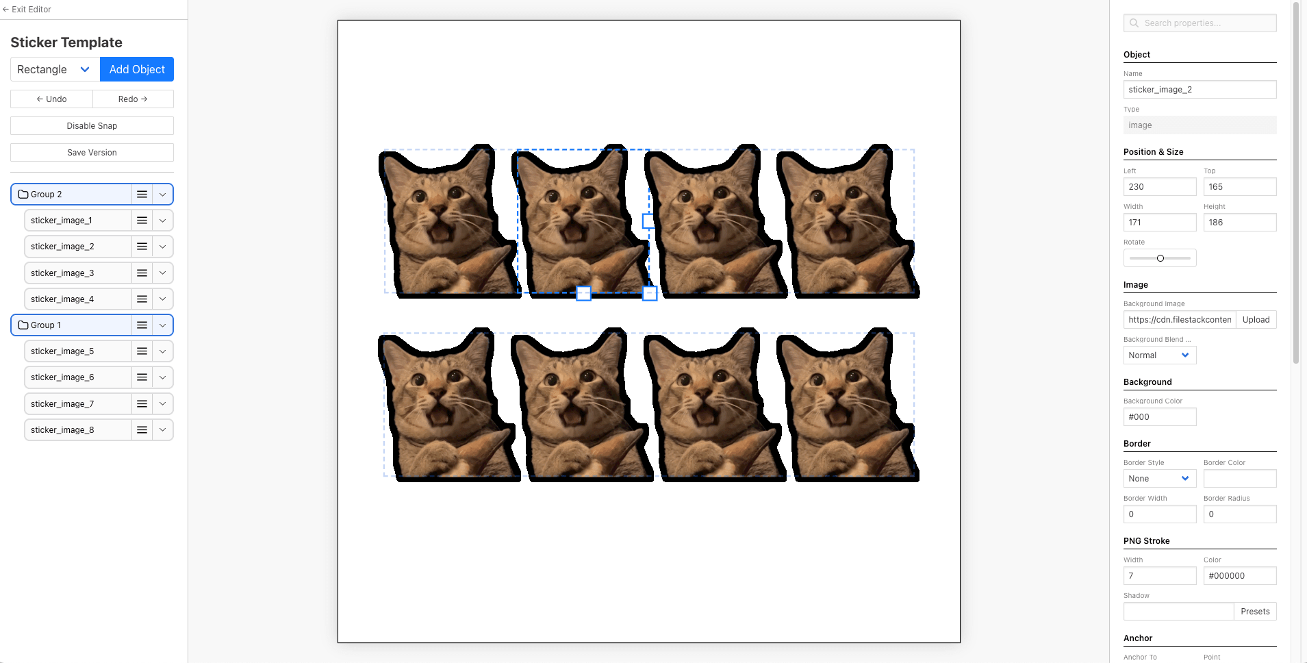 a screenshot of thes sticker sheet template in the Bannerbear v5 template editor.png
