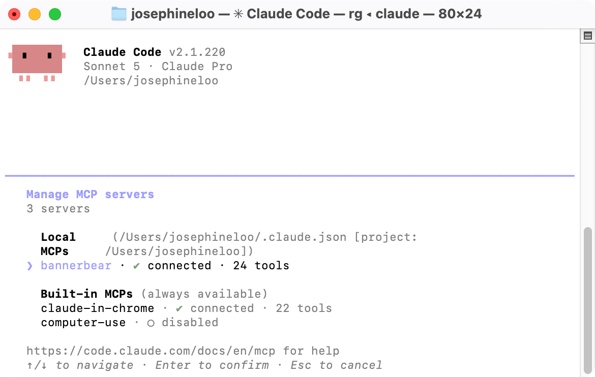 a screenshot showing Bannerbear in the list of MCP servers.png