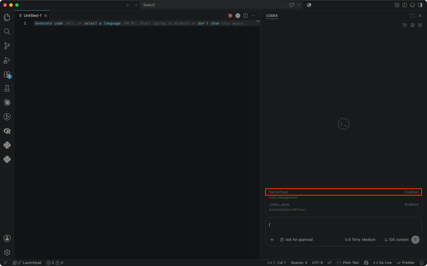 a screenshot of "bannerbear" showing up in VS Code Codex extension.png