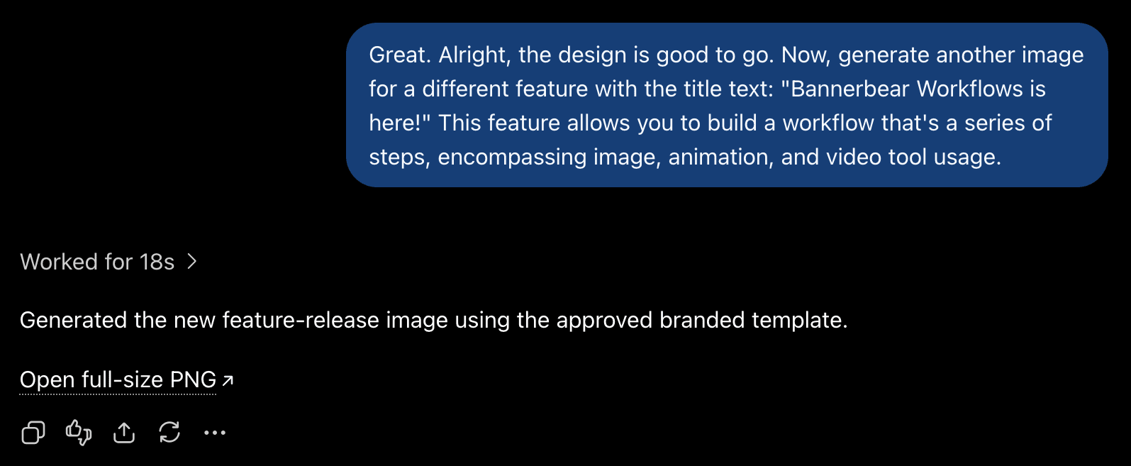 Screenshot of ChatGPT new input data convo