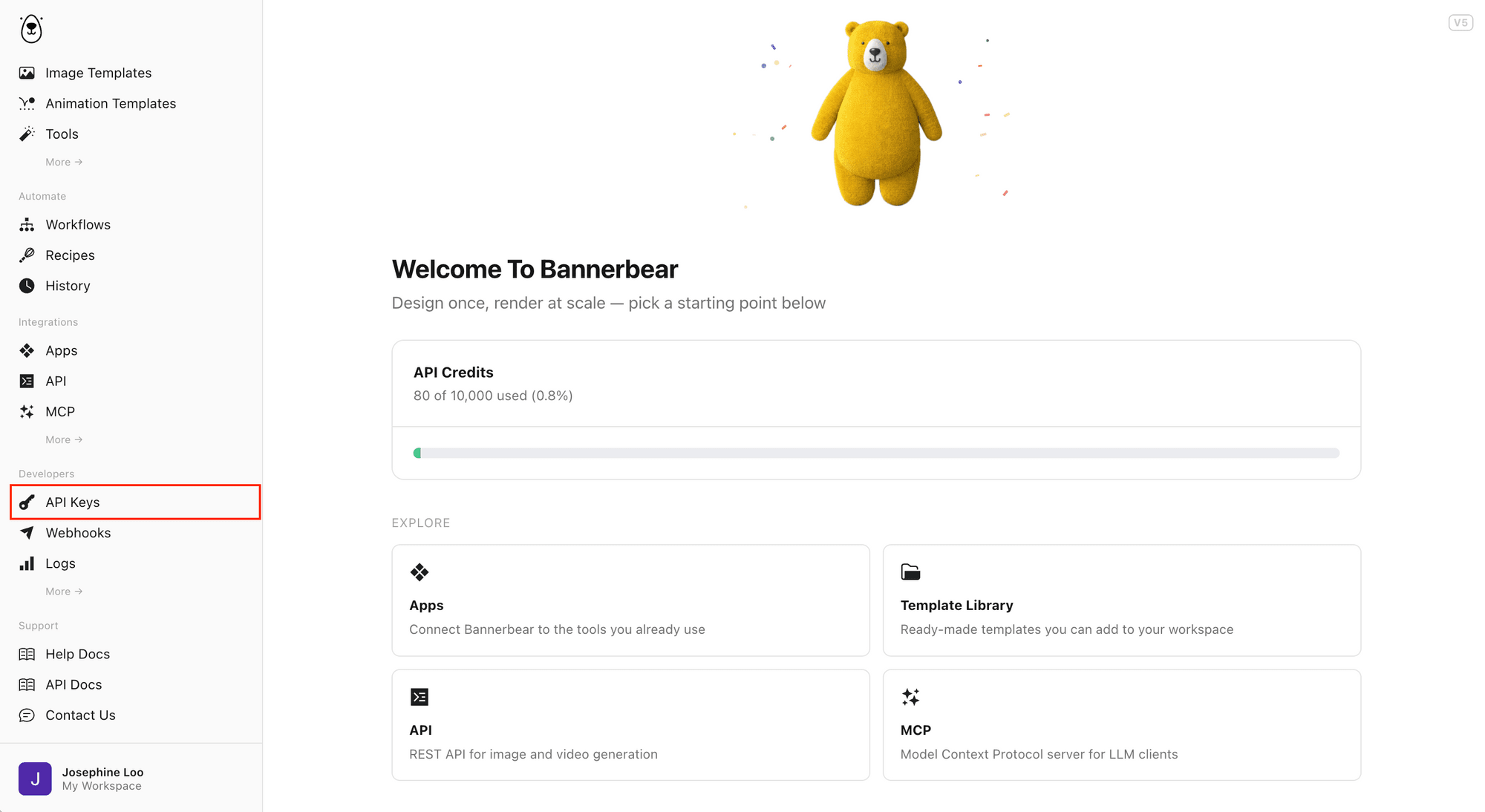 a screenshot of the API Key tab in Bannerbear dashboard highlighted.png