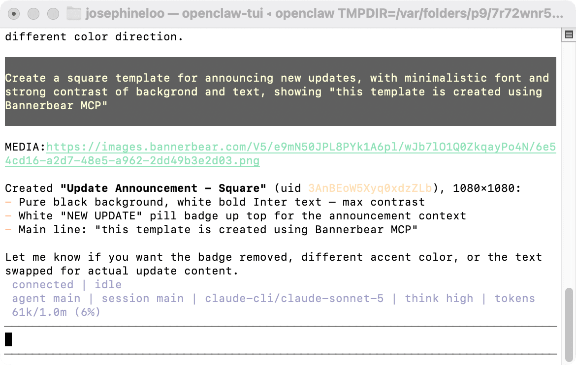 a screenshot of generating a new template from OpenClaw.png