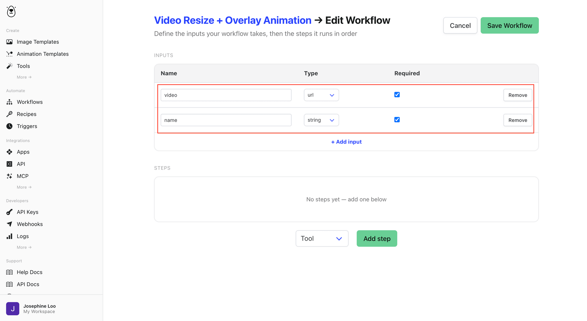 a screenshot of defining inputs for the workflow.png