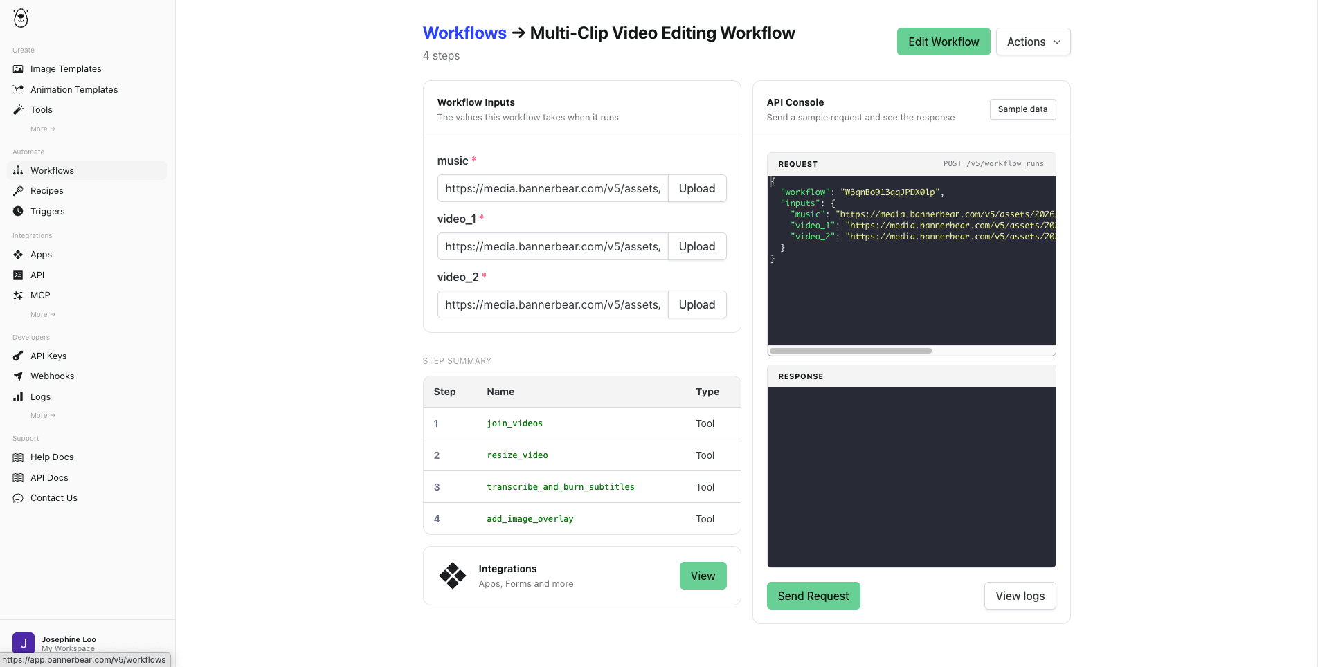 a screenshot of the workflow in the dashboard.png