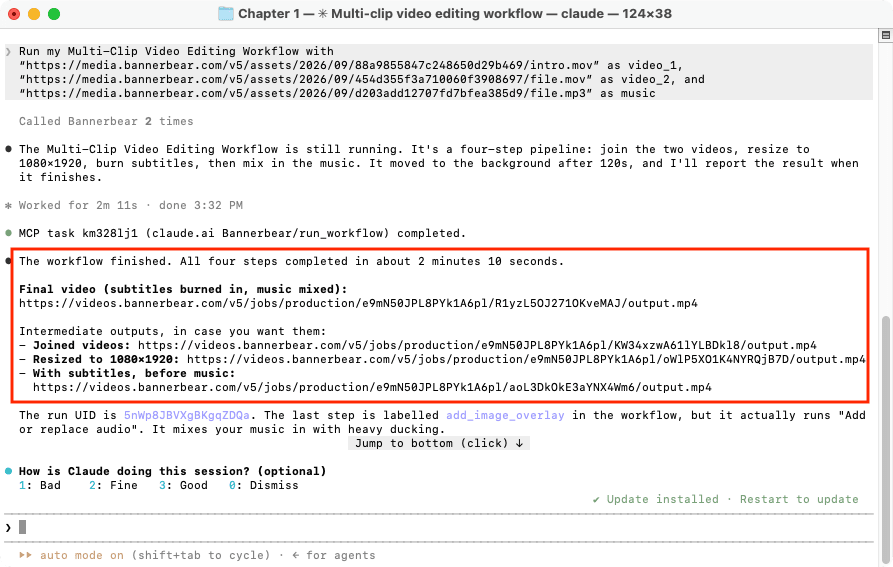 a screenshot of running the workflow using MCP in Claude.png